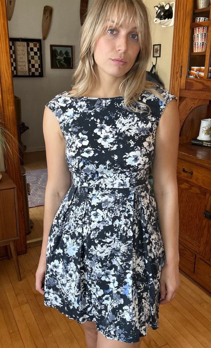 Closet. London 10 Floral Mini Dress A Line Formal Stretchy Summer Flattering